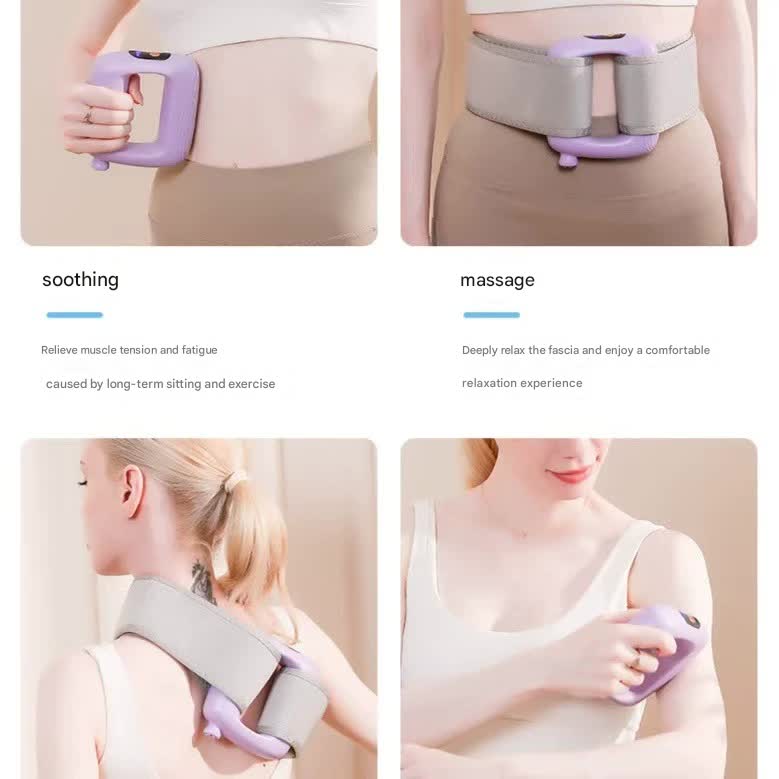 Portable Body Sculpting & Muscle Relaxation Massager with 8 Heads - 5 Speeds(purple) - Image 3