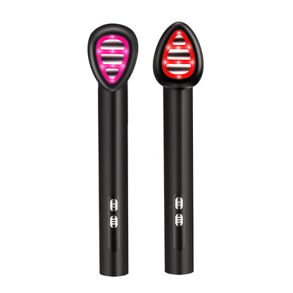 7-in-1 LED Facial Therapy Wand with 180 Rotatable Head & 42C Constant Temperature(black)
