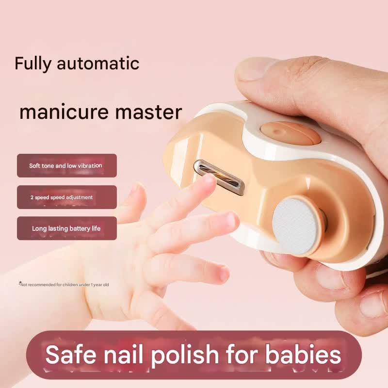 Yellow Electric Nail Clipper & Filer - 2 Speed, Low Noise, Safe for Babies (1yr+) & Adults - Image 2
