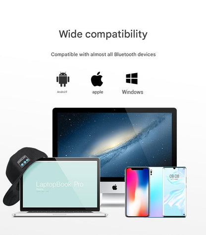 Wireless Bluetooth 5.0 Music Hat - Outdoor Speaker Cap with Mic, Sun Protection & Breathable Fabric(black) - Image 4