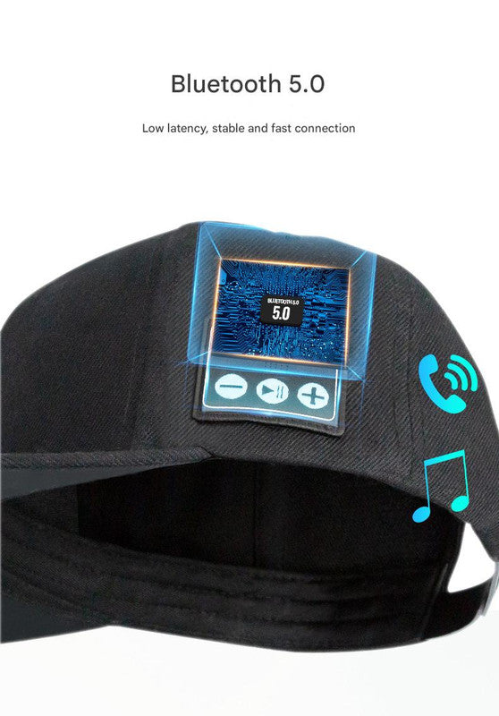 Wireless Bluetooth 5.0 Music Hat - Outdoor Speaker Cap with Mic, Sun Protection & Breathable Fabric(Gray) - Image 2