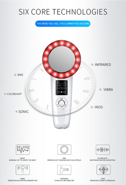 6-in-1 Ultrasonic Slimming & Beautifying RF Device - Body Sculpting & Skin Rejuvenation(white) - Image 6