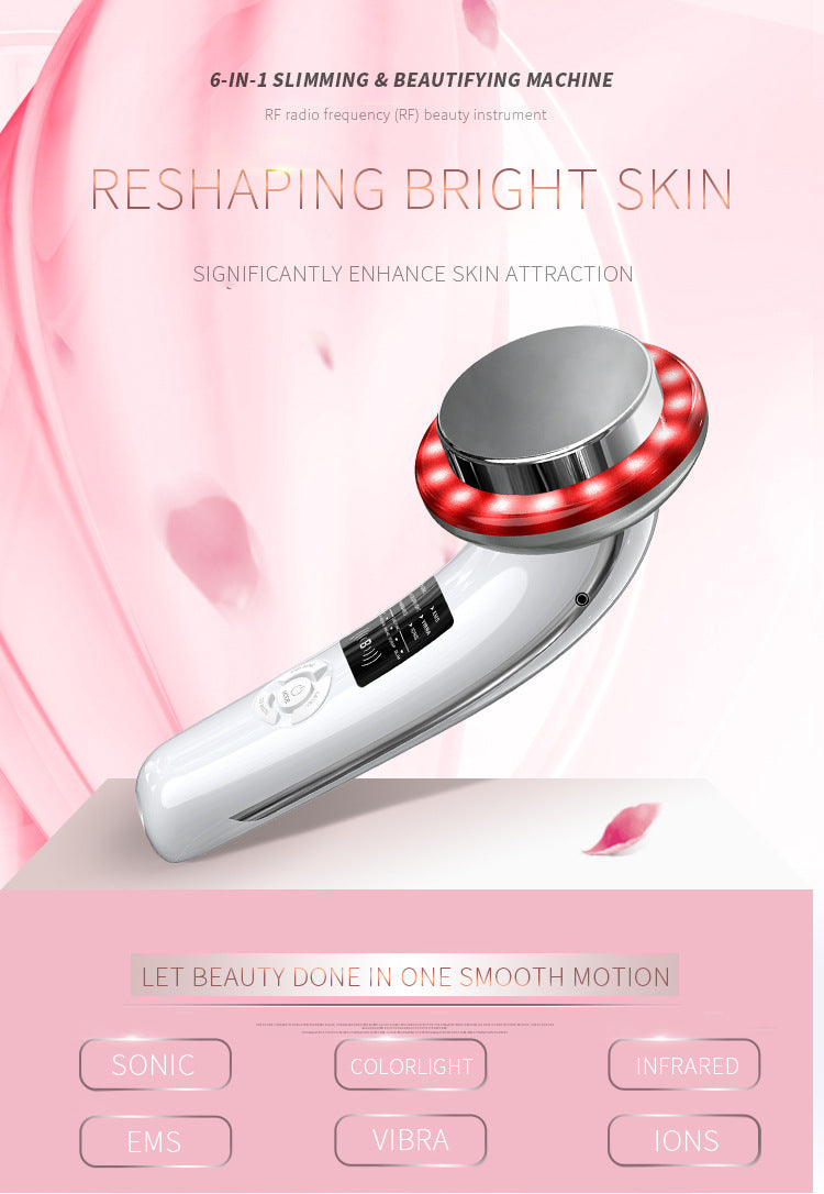 6-in-1 Ultrasonic Slimming & Beautifying RF Device - Body Sculpting & Skin Rejuvenation(black) - Image 2