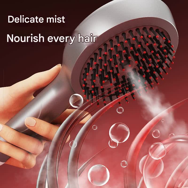 4-in-1 SPA Scalp Care Massage Comb - Red Light Therapy, Nano Steam & Vibration, USB-C Rechargeable(grey) - Image 4