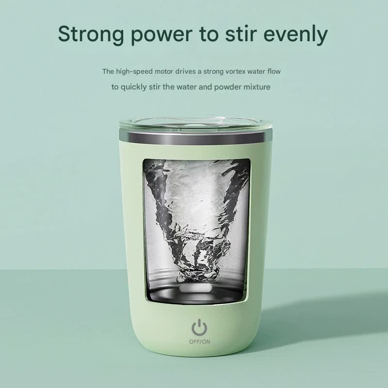 Mini Portable Electric Self-Stirring Mug - USB-C Rechargeable, 4-Hour Use, Stainless Steel (pink) - Image 2