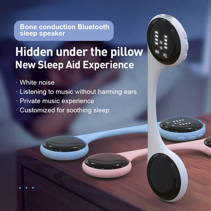 Under-Pillow Bone Conduction Sleep Speaker - Bluetooth 5.4, White Noise, TF Card, LED Display & Timer(blue) - Image 2