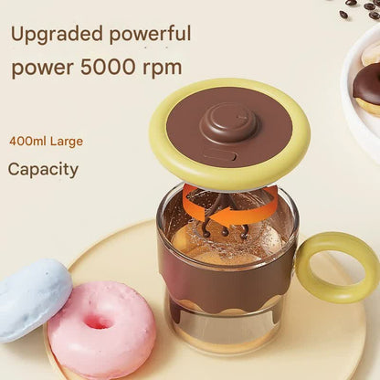 Automatic Self-Stirring Coffee Mug - 400ml, 5000RPM, USB-C Rechargeable with Trident Stirring Rod(blue) - Image 3