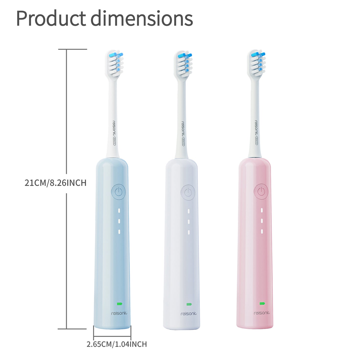 Electric Toothbrush with Ultra-Soft Gum Guard Brush Heads - IPX7 Waterproof, Ergonomic Design(blue) - Image 3