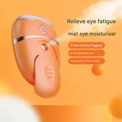 Portable Nano Mist Eye Massager & Humidifier - USB-C, Hot Compress, Wrinkle Reduction & Deep Hydration(White) - Image 4