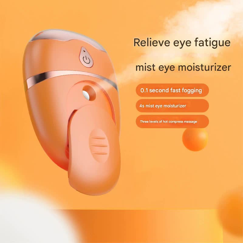 Portable Nano Mist Eye Massager & Humidifier - USB-C, Hot Compress, Wrinkle Reduction & Deep Hydration(Dark green) - Image 4