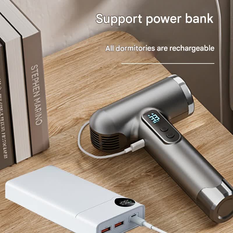 Cordless Rechargeable Hair Dryer - 120,000 RPM High-Speed Motor, 15600mAh Battery, Hot & Cold Air(white) - Image 5