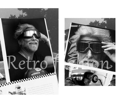 Retro Motorcycle Goggles - Windproof, UV400 Protection, Anti-Impact PC Lenses with Leather Frame(Black leather colored lens) - Image 3