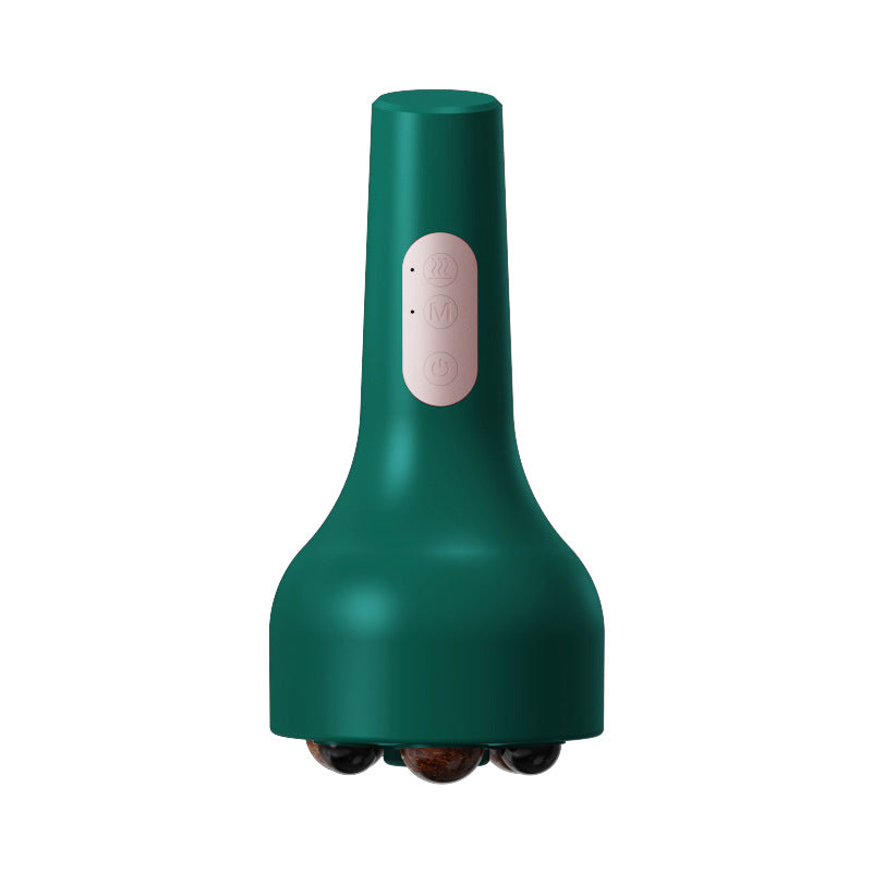 Rechargeable Smokeless Moxibustion & Massage Device with Hot Compress & Red Light Therapy(green)