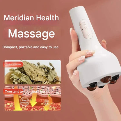 Rechargeable Smokeless Moxibustion & Massage Device with Hot Compress & Red Light Therapy(green) - Image 2