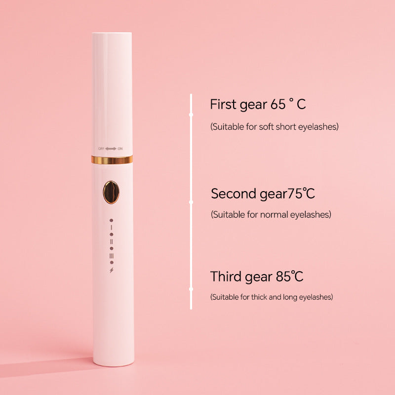 Rechargeable Heated Eyelash Curler Wand - 3 Temperature Gears, Type-C Charging, All-Day Curl(pink) - Image 2