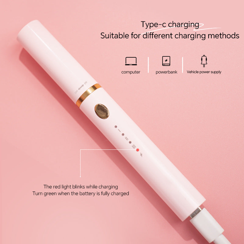 Rechargeable Heated Eyelash Curler Wand - 3 Temperature Gears, Type-C Charging, All-Day Curl(White) - Image 3