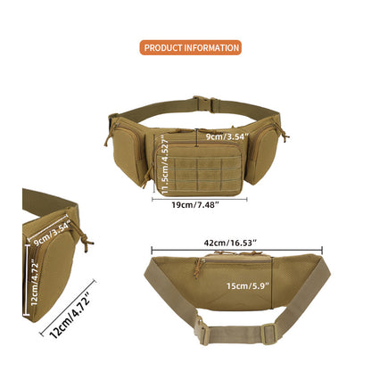 Tactical Waist Pack & Concealed Carry Bag - Multi-Pocket Fanny Pack with Adjustable Strap(Camouflage) - Image 3