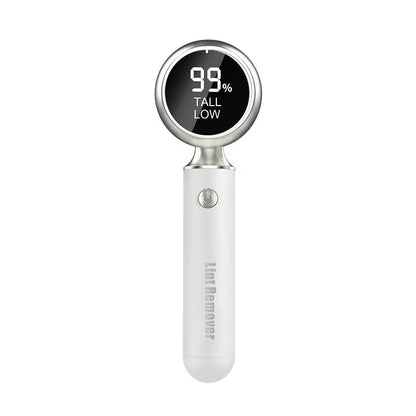 Upgraded Electric Lint Remover with LED Display - 6-Blade, Type-C Fast Charge, 2-in-1 with Sticky Roller(White)