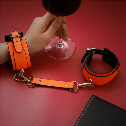 Adjustable PU Leather Bondage Cuff - Wrist/Ankle Restraint, Sold Individually(Luminous pink-Handcuffs) - Image 2