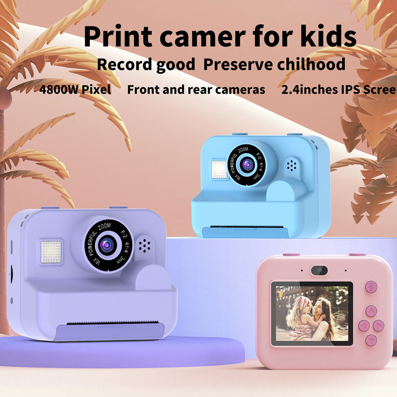 Instant Print Camera - 48MP Dual Lens, 2.4" IPS Screen, Thermal Printing(blue) - Image 2