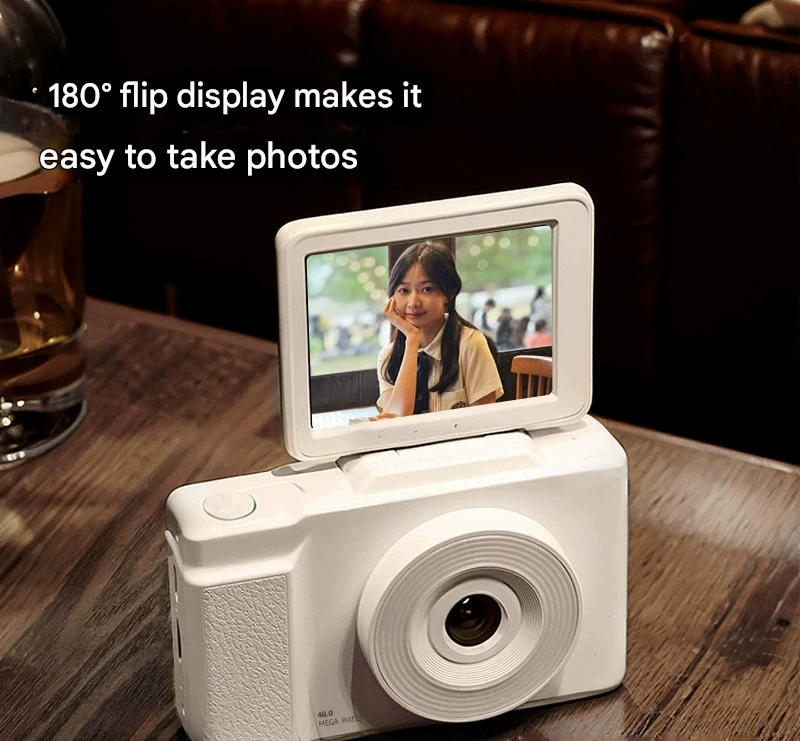 48MP Student Digital Camera with 180 Flip Screen & 3-Setting Fill Light(Green) - Image 3