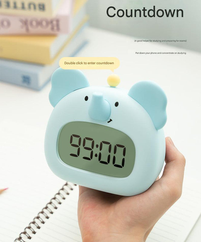 Cute Animal Digital Alarm Clock with Night Light, Temperature & Countdown Timer(Brown Capybara) - Image 4