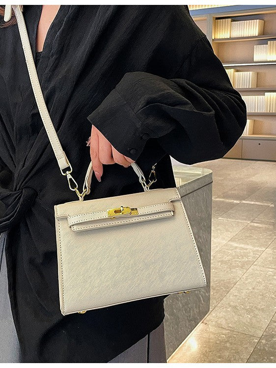 Elegant PU Leather Top Handle Satchel Bag - Versatile Crossbody & Shoulder Bag(white) - Image 2