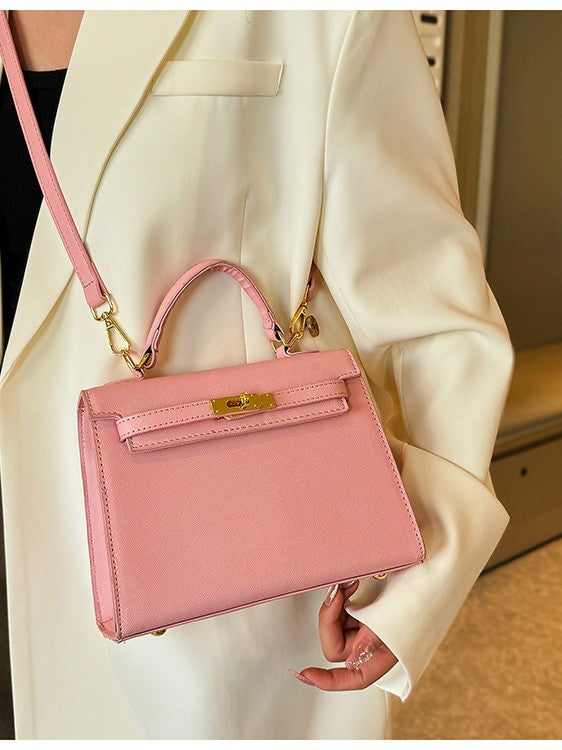 Elegant PU Leather Top Handle Satchel Bag - Versatile Crossbody & Shoulder Bag(white) - Image 4