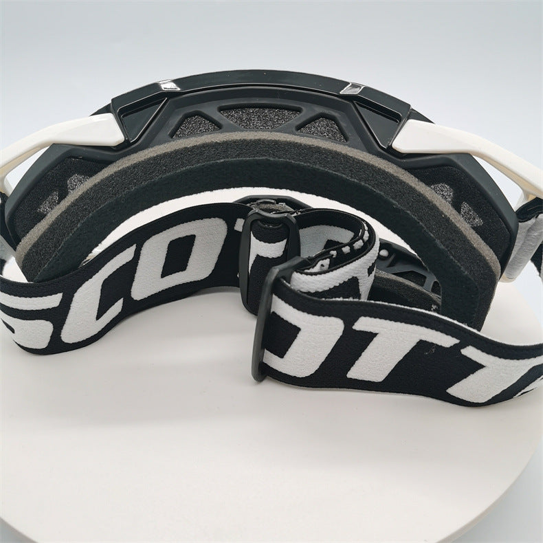 Performance Motocross & Off-Road Goggles - Increased Impact Protection with Lens Lock System(White and red frame transparent piece) - Image 2