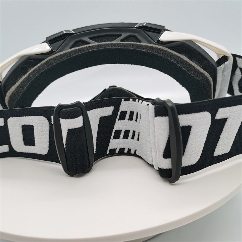 Performance Motocross & Off-Road Goggles - Increased Impact Protection with Lens Lock System(White and red frame transparent piece) - Image 3