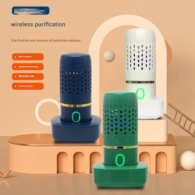 Wireless Fruit & Vegetable Purifier - Electrolytic Cleaning, Removes Residue, IPX7 Waterproof(white) - Image 2