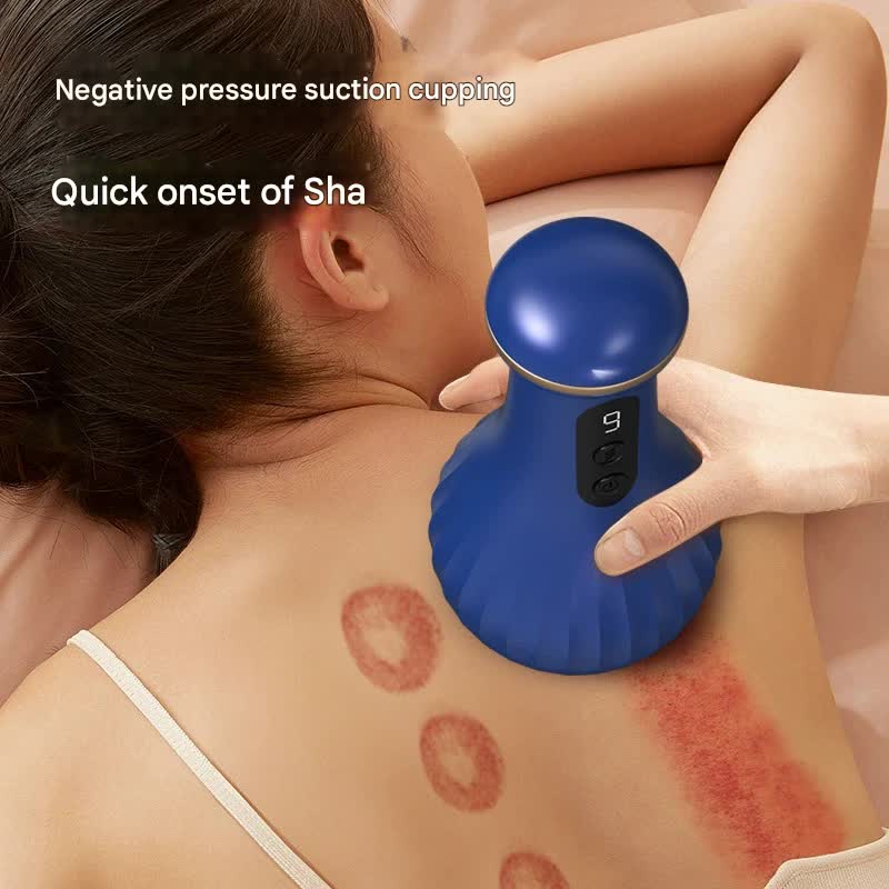 Electric Cupping & Gua Sha Massager - 9 Levels Heat & Suction, Red Light Therapy, USB-C Rechargeable(Purple) - Image 2