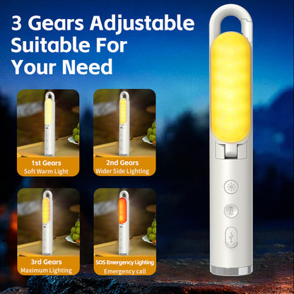 Multi-Function Folding LED Camping Lantern & Flashlight - USB Rechargeable, 3 Light Modes + SOS(Light green) - Image 4