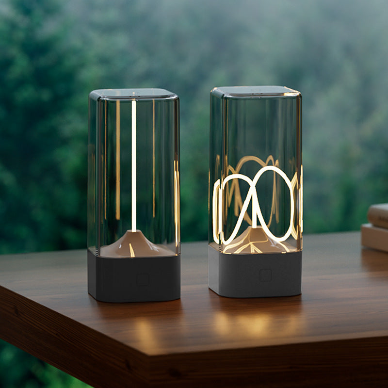Magnetic Levitating Night Light with Flexible LED - USB-C Rechargeable, Stepless Dimming & Outdoor Hook(black) - Image 2