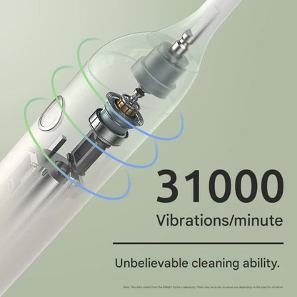 Sonic Electric Toothbrush with 31000 VPM, 4 Modes, 10000+ Soft Bristles, Travel Case & Charging Base(Green) - Image 2