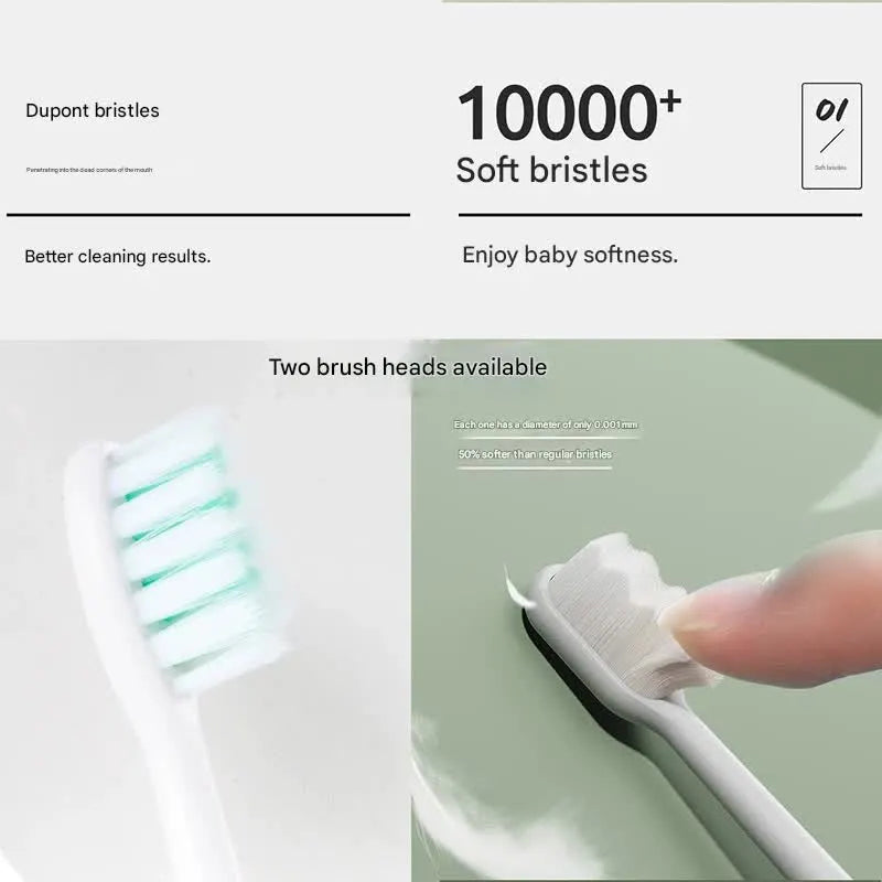 Sonic Electric Toothbrush with 31000 VPM, 4 Modes, 10000+ Soft Bristles, Travel Case & Charging Base(Green) - Image 3