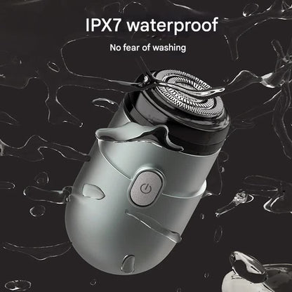 Mini Electric Rotary Shaver - IPX7 Waterproof, 2 Speed Modes, 90-Day Battery Life, USB Rechargeable(grey) - Image 3