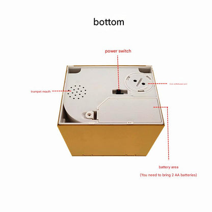 Adorable Cat Stealing Coin Piggy Bank - Automatic Money Saving Box for Kids & Adults(Strawberry white cat) - Image 3