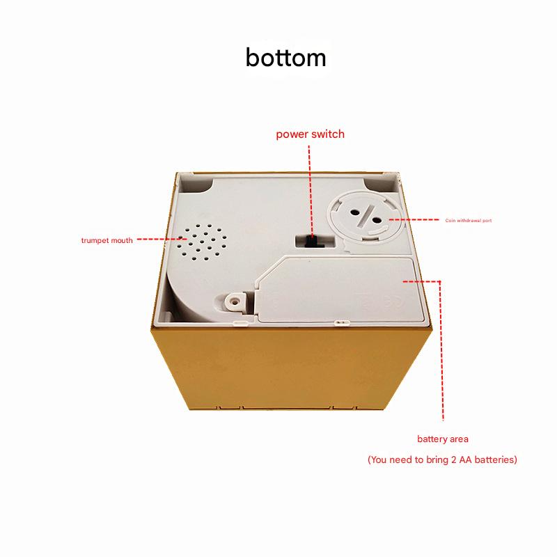 Adorable Cat Stealing Coin Piggy Bank - Automatic Money Saving Box for Kids & Adults(English yellow cat) - Image 3