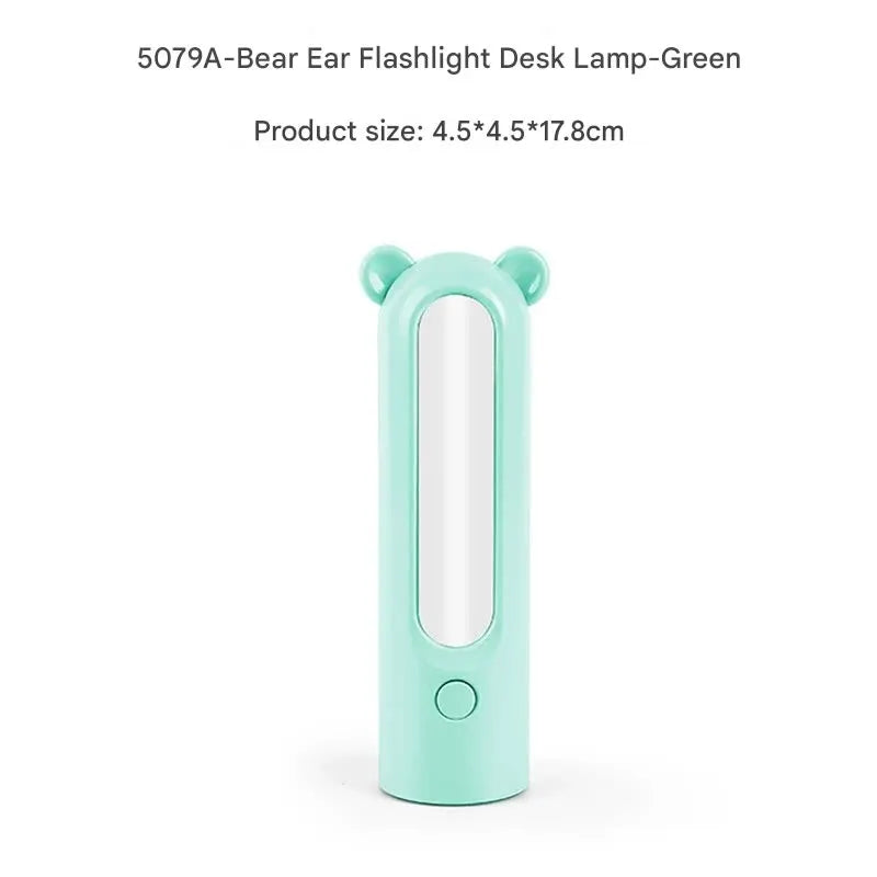2-in-1 Portable LED Camping Lantern & Flashlight - USB Rechargeable, Dual Light Modes(Bear model green)