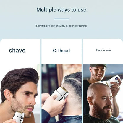 Professional Electric Foil Shaver for Men - 3 Speed Modes, LED Display, USB Rechargeable, Waterproof(silver) - Image 3