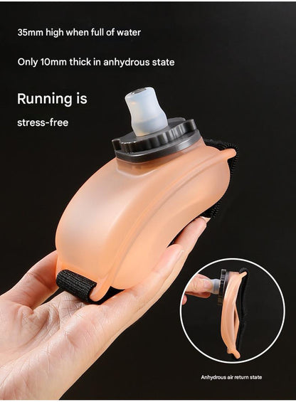 Wearable Sports Wrist Water Bottle - 200ml BPA-Free Silicone Flask with Adjustable Strap & Bite Valve(Black) - Image 6