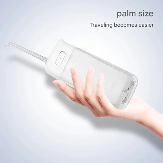 Portable Water Flosser - 70-Day Battery, 4 Modes, 5 Nozzles, IPX7 Waterproof, 200ml Telescopic Tank(white)