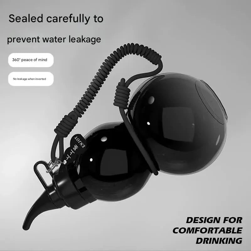 Unique Gourd-Shaped Sports Water Bottle - 800ml Tritan Material, Leakproof with Carry Strap(blue) - Image 2