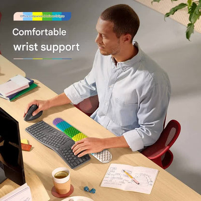 Ergonomic Keyboard & Mouse Wrist Rest Set - Soft Silicone, Non-Slip Base, Comfortable Support(green) - Image 2