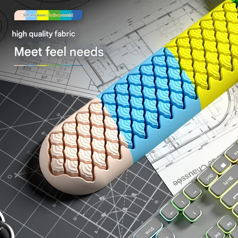 Ergonomic Keyboard & Mouse Wrist Rest Set - Soft Silicone, Non-Slip Base, Comfortable Support(green) - Image 3