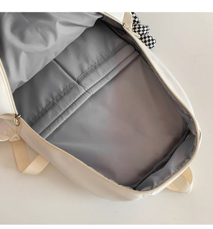 Large Capacity Nylon Backpack - Fits Tablet, A4 Magazines, Umbrella - Multiple Pockets & Adjustable Straps(black) - Image 5