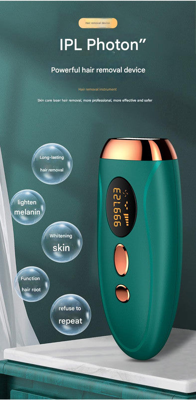 Advanced IPL Home Hair Removal System - 990K Flashes, 5 Levels, Auto/Manual Mode for Silky Skin(Light green) - Image 4