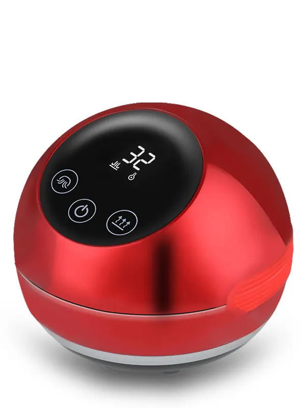 Smart Electric Cupping & Gua Sha Massager with Red Light Therapy & Magnetic Stones - 5 Levels, Rechargeable(red)