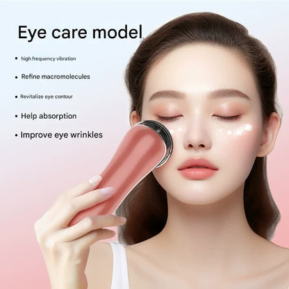 4-in-1 Facial Beauty Device - LED Light Therapy, Warm Lifting, Ion Cleansing & Eye Care(green) - Image 2